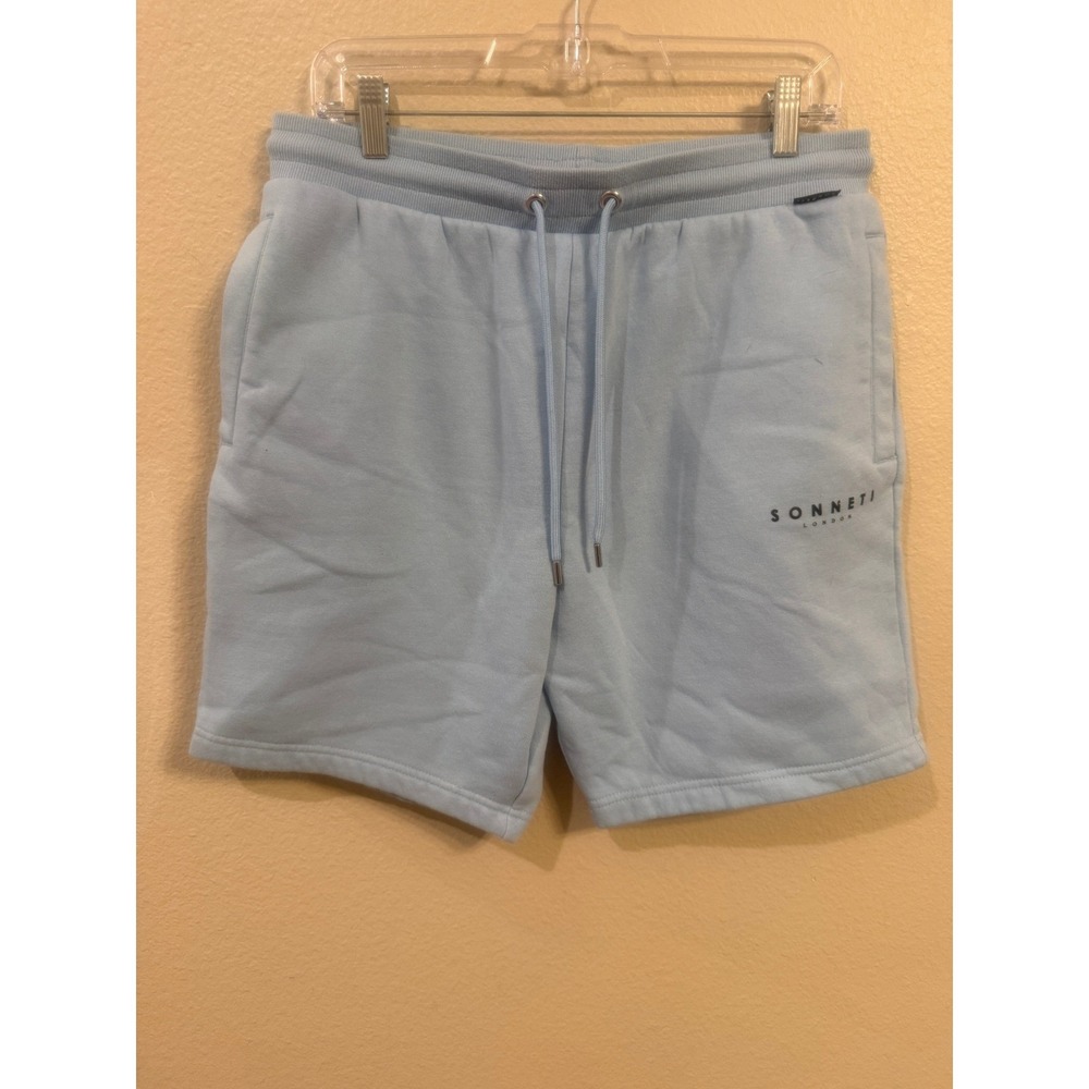 Sonneti London Mens Fleece Sweat Shorts Light‎ Blue Size Large SNTTM13123